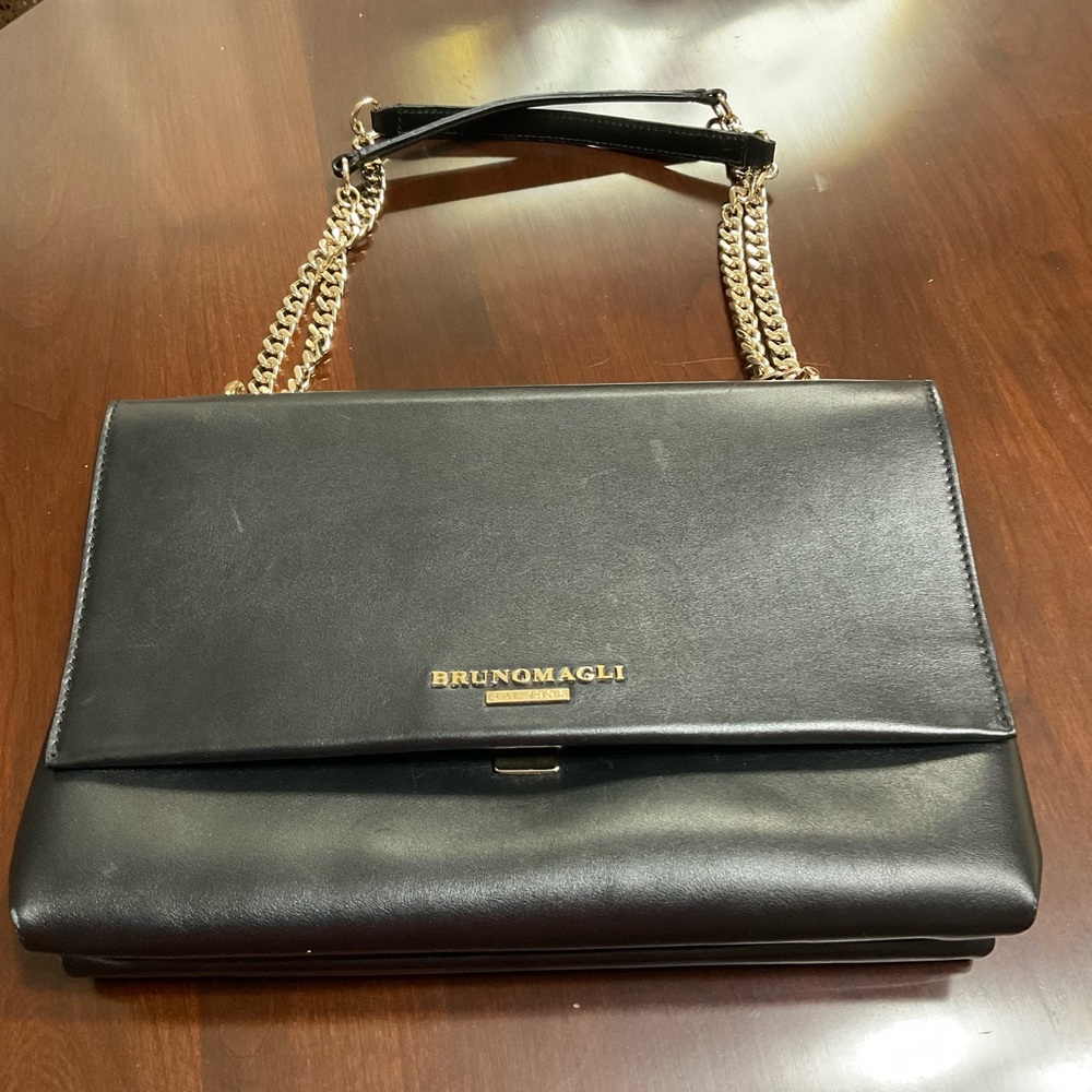 NWT Brunomagli Black Leather Bag
